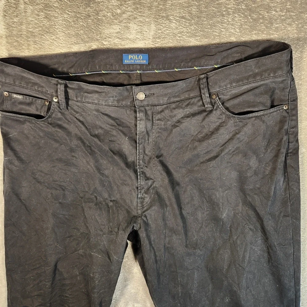 Polo Ralph Lauren Pants Mens 46x30 Black Straight Leg Cotton Stretch